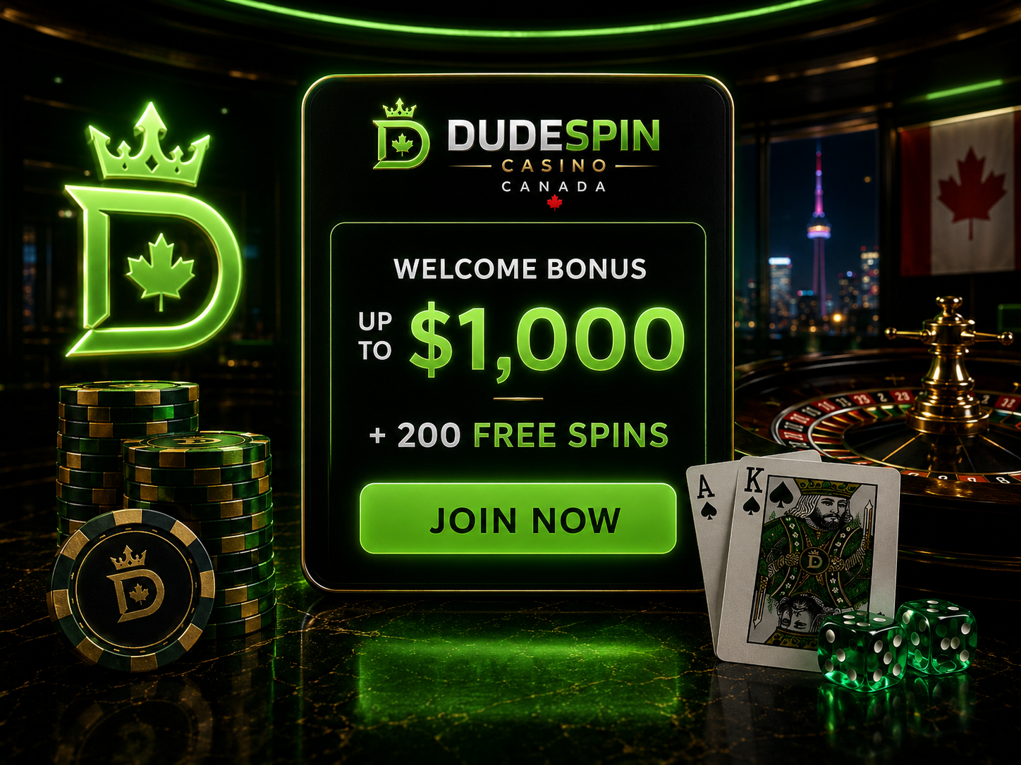 Dudespin bonus Canada